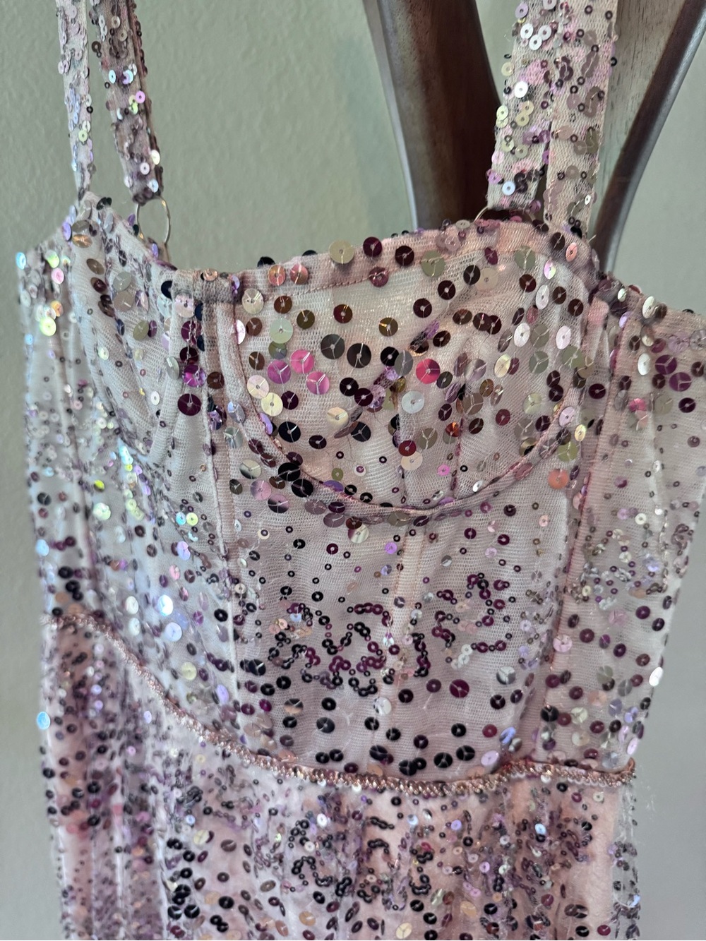 Bronx and Banco Midnight Gold Sequin Maxi Dress US10/XL - Picture 8 of 10